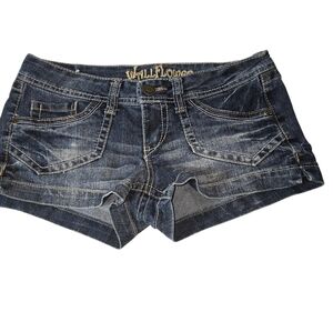 Wallflower Women's Denim Shorts - Blue  Juniors Size 7